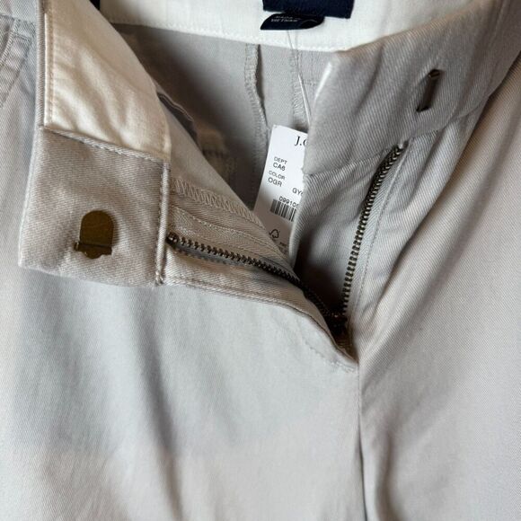 J. Crew Women's 5" Chino Shorts Light Gray 100% Cotton Size 4 - Picture 9 of 14